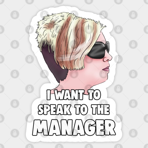 Karen - I Want to Speak to The Manager Haircut Meme Sticker by Barnyardy